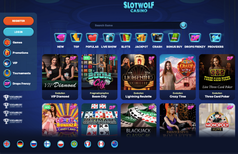 Slotwolf Casino Screenshot 1